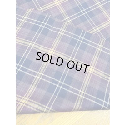 画像3: 生地：チェック柄100％ウール（紫／黄）