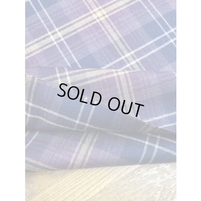 画像4: 生地：チェック柄100％ウール（紫／黄）