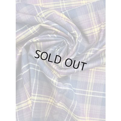 画像5: 生地：チェック柄100％ウール（紫／黄）