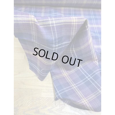 画像6: 生地：チェック柄100％ウール（紫／黄）