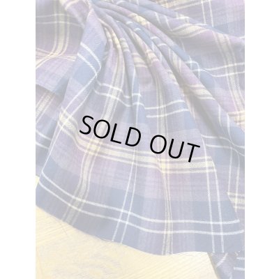 画像7: 生地：チェック柄100％ウール（紫／黄）