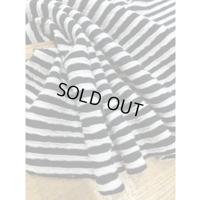 画像5: 生地：綿ポリエステルボーダー柄ニット（白／黒）