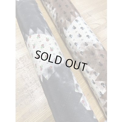 画像8: 生地：小花キルト柄プリントポリエステルデシン（クリーム／茶）