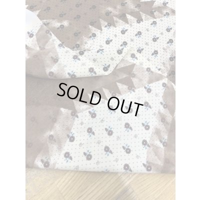 画像3: 生地：小花キルト柄プリントポリエステルデシン（クリーム／茶）