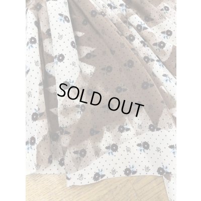 画像5: 生地：小花キルト柄プリントポリエステルデシン（クリーム／茶）