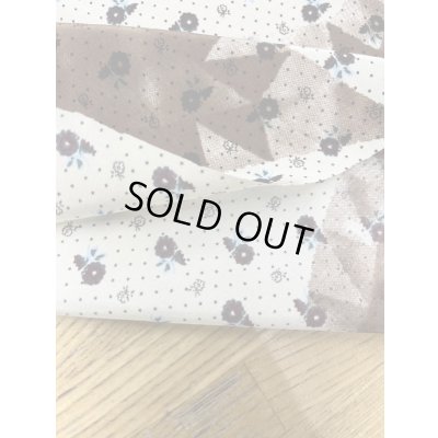 画像6: 生地：小花キルト柄プリントポリエステルデシン（クリーム／茶）