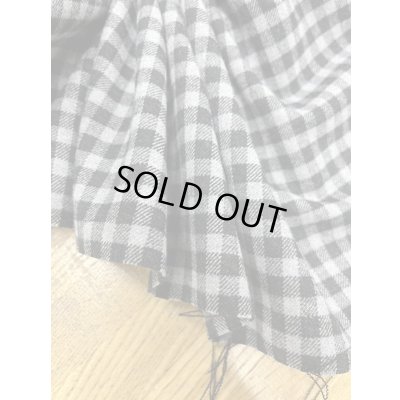 画像5: 生地:起毛ギンガムチェック柄ポリエステルストレッチ(グレー/黒)