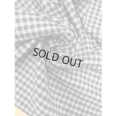 画像6: 生地:起毛ギンガムチェック柄ポリエステルストレッチ(グレー/黒)