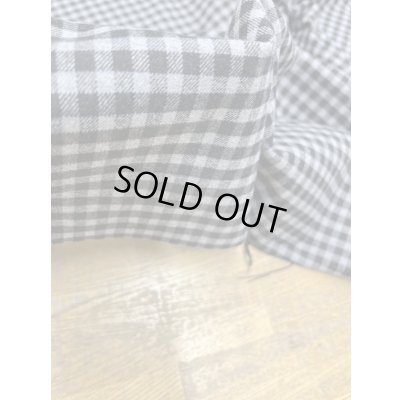 画像7: 生地:起毛ギンガムチェック柄ポリエステルストレッチ(グレー/黒)