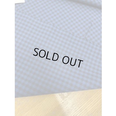 画像3: 生地：裏起毛ギンガムチェック柄ポリエステルストレッチ（青／紺）