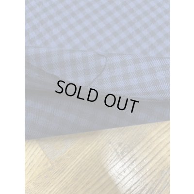 画像4: 生地：裏起毛ギンガムチェック柄ポリエステルストレッチ（青／紺）