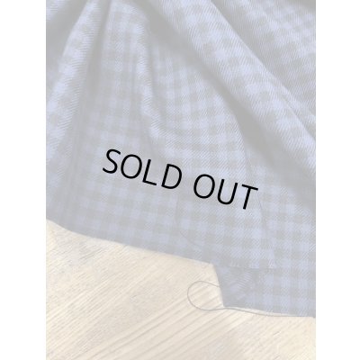 画像5: 生地：裏起毛ギンガムチェック柄ポリエステルストレッチ（青／紺）