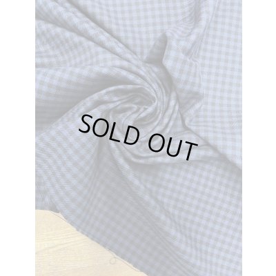 画像6: 生地：裏起毛ギンガムチェック柄ポリエステルストレッチ（青／紺）