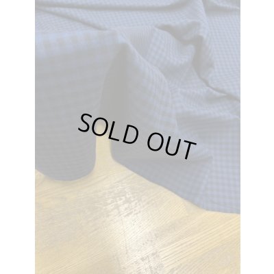 画像7: 生地：裏起毛ギンガムチェック柄ポリエステルストレッチ（青／紺）