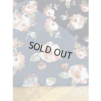 画像3: 生地：ポリエステル花柄プリント（紺／ピンク）