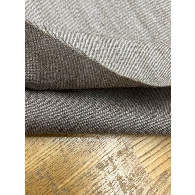 画像4: 生地：ウール100％ ストライプ織り（ベージュ杢）