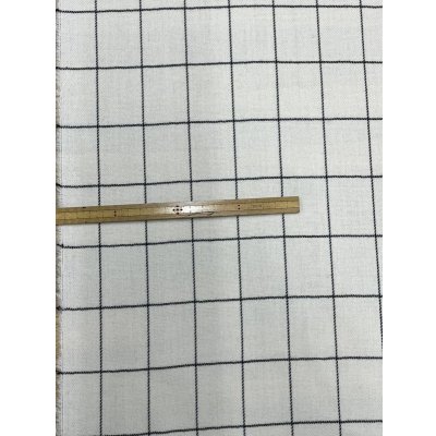 画像1: 生地：ウールナイロンポリウレタン 格子柄（白／黒）