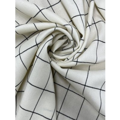 画像6: 生地：ウールナイロンポリウレタン 格子柄（白／黒）