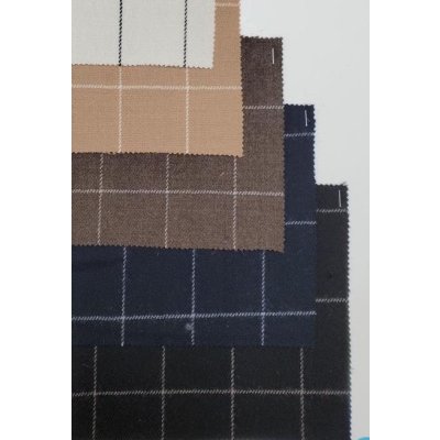 画像8: 生地：ウールナイロンポリウレタン 格子柄（白／黒）