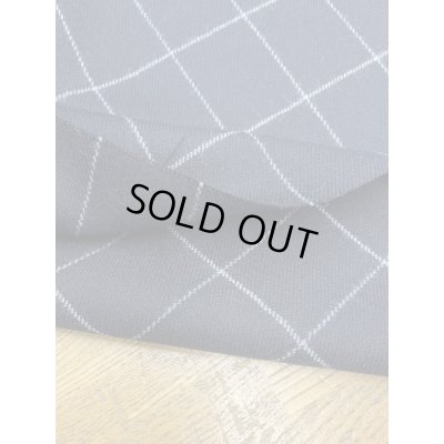 画像4: 生地：ウールナイロンポリウレタン 格子柄（紺／グレー）