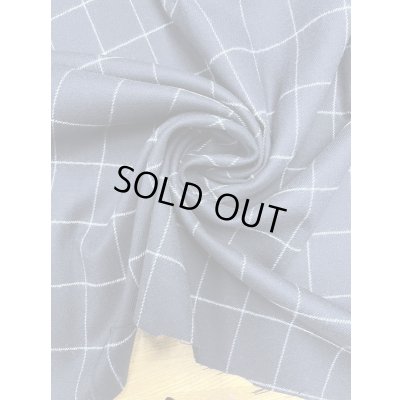 画像6: 生地：ウールナイロンポリウレタン 格子柄（紺／グレー）