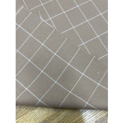 画像5: 生地：ウールナイロンポリウレタン 格子柄（ベージュ／白）