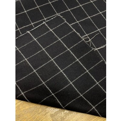 画像4: 生地：ウールナイロンポリウレタン 格子柄（黒／グレー）