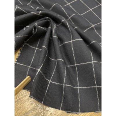 画像6: 生地：ウールナイロンポリウレタン 格子柄（黒／グレー）