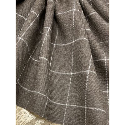 画像6: 生地：ウールナイロンポリウレタン 格子柄（茶／白）