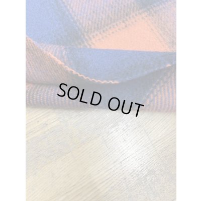 画像4: 生地：チェック柄ウールシャギーコート地（オレンジ／青）