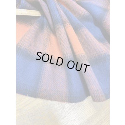 画像5: 生地：チェック柄ウールシャギーコート地（オレンジ／青）