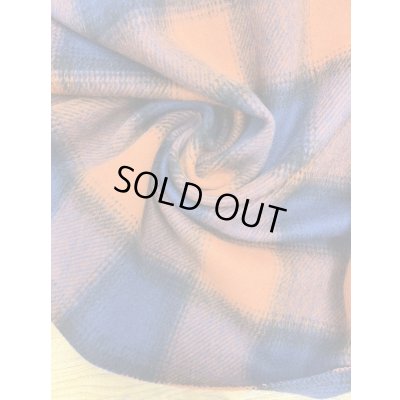 画像6: 生地：チェック柄ウールシャギーコート地（オレンジ／青）