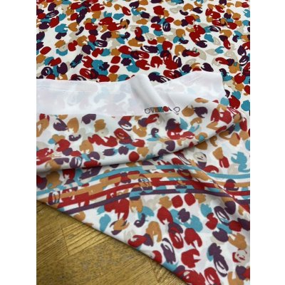 画像3: 生地：ポリエステル花柄プリント（赤系）