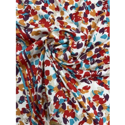 画像5: 生地：ポリエステル花柄プリント（赤系）