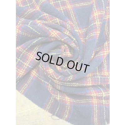 画像5: 生地：チェック柄ぽこぽこウールツイード（紺／赤／黄）