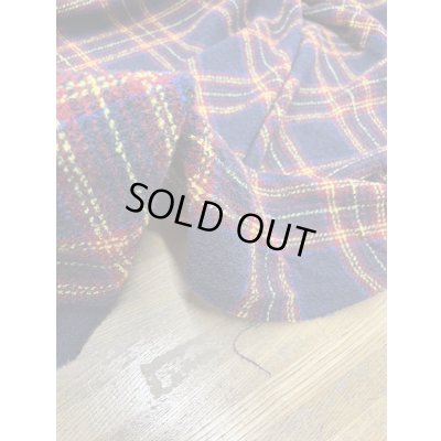 画像6: 生地：チェック柄ぽこぽこウールツイード（紺／赤／黄）