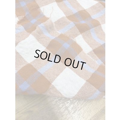 画像3: 生地：チェック柄ウールコットンざっくり編み縮み加工（オレンジ）