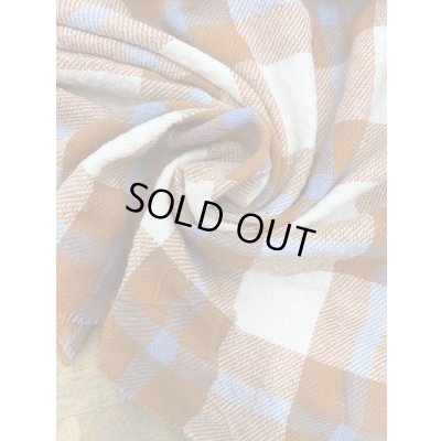 画像6: 生地：チェック柄ウールコットンざっくり編み縮み加工（オレンジ）