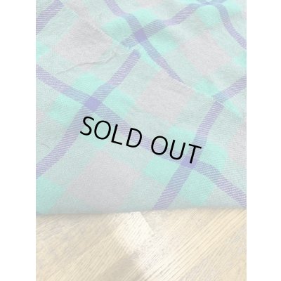 画像3: 生地：チェック柄ウールコットンざっくり編み縮み加工（グリーン）