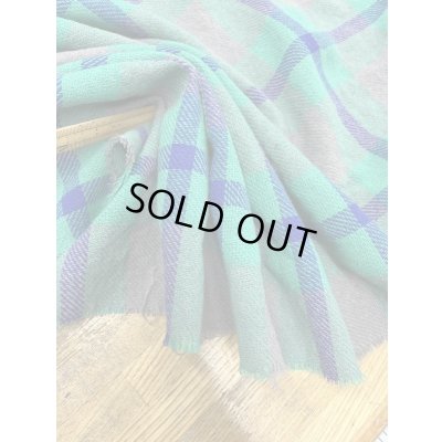 画像5: 生地：チェック柄ウールコットンざっくり編み縮み加工（グリーン）