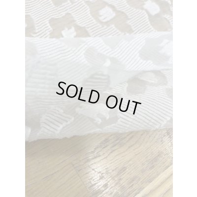 画像4: 生地：ポリエステル100％シアー花柄ボーダー（キナリ）