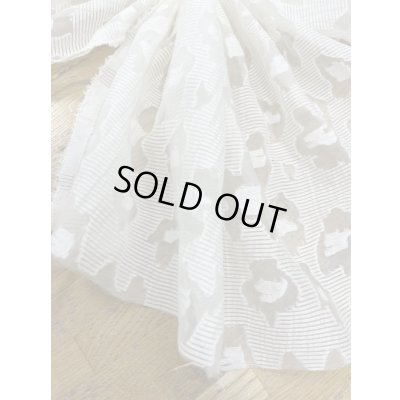 画像5: 生地：ポリエステル100％シアー花柄ボーダー（キナリ）