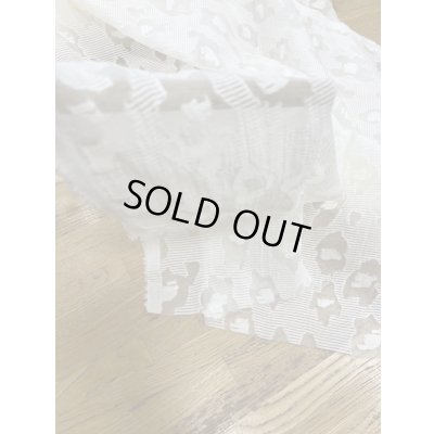 画像7: 生地：ポリエステル100％シアー花柄ボーダー（キナリ）