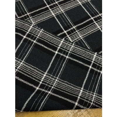 画像3: 生地：チェック柄ポコポコ100％ウール（黒／白）