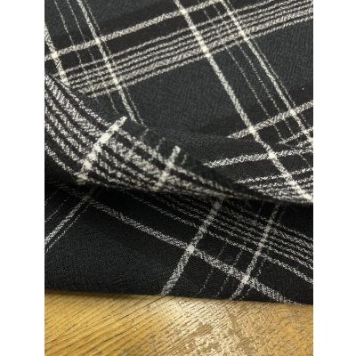 画像4: 生地：チェック柄ポコポコ100％ウール（黒／白）