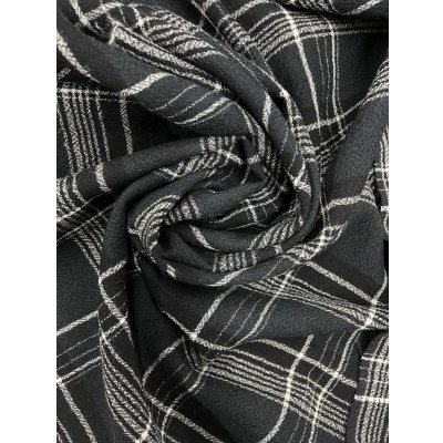画像6: 生地：チェック柄ポコポコ100％ウール（黒／白）