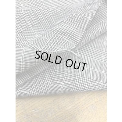 画像4: 生地：グレンチェック柄ポリエステル（グレー／白）