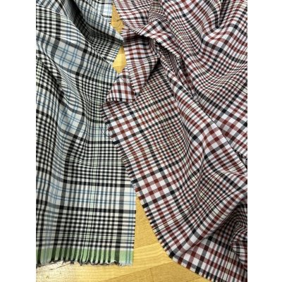 画像8: 生地：チェック柄薄手ウール（緑／紺）