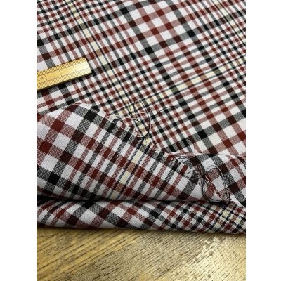 画像4: 生地：チェック柄薄手ウール（赤／紺）