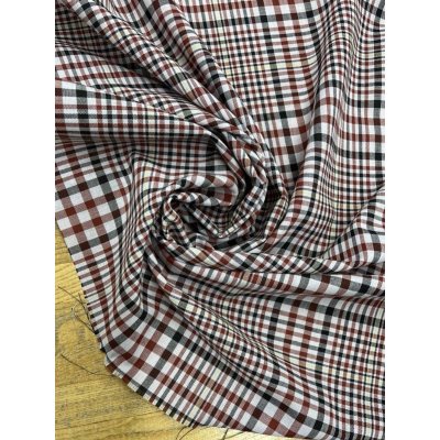 画像6: 生地：チェック柄薄手ウール（赤／紺）